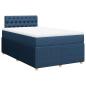 Preview: Boxspringbett mit Matratze Blau 120x190 cm Stoff