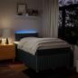 Preview: Boxspringbett mit Matratze Blau 120x190 cm Stoff