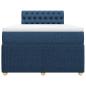 Preview: Boxspringbett mit Matratze Blau 120x190 cm Stoff