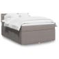 Preview: ARDEBO.de - Boxspringbett mit Matratze Taupe 140x190 cm Stoff