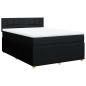Preview: Boxspringbett mit Matratze Schwarz 140x200 cm Stoff