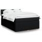 Preview: ARDEBO.de - Boxspringbett mit Matratze Schwarz 140x200 cm Stoff