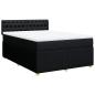 Preview: Boxspringbett mit Matratze Schwarz 140x200 cm Stoff
