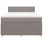 Preview: Boxspringbett mit Matratze Taupe 140x200 cm Stoff