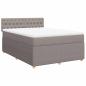 Preview: Boxspringbett mit Matratze Taupe 160x200 cm Stoff