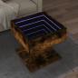 Preview: ARDEBO.de - LED-Couchtisch Räuchereiche 50x50x45 cm Holzwerkstoff