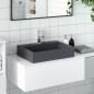 Preview: ARDEBO.de - Waschbecken 50x38x11 cm Mineralguss/Marmorguss Anthrazit