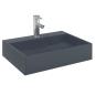 Preview: Waschbecken 50x38x11 cm Mineralguss/Marmorguss Anthrazit