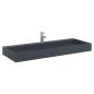 Preview: Waschbecken 120x46x11 cm Mineralguss/Marmorguss Anthrazit