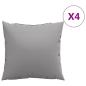 Preview: Sofakissen 4 Stk. Grau 40x40 cm Stoff