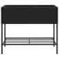 Preview: Hochbeete mit Ablage 2 Stk. Schwarz 90x40x75 cm Poly Rattan