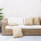 Preview: ARDEBO.de - Sofakissen 4 Stk. Beige 40x40 cm Stoff