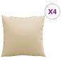 Preview: Sofakissen 4 Stk. Beige 40x40 cm Stoff