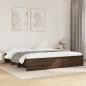 Preview: ARDEBO.de - Bettgestell Braun Eichen-Optik 180x200 cm Holzwerkstoff