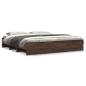 Preview: Bettgestell Braun Eichen-Optik 180x200 cm Holzwerkstoff