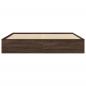 Preview: Bettgestell Braun Eichen-Optik 180x200 cm Holzwerkstoff