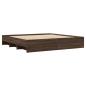 Preview: Bettgestell Braun Eichen-Optik 180x200 cm Holzwerkstoff