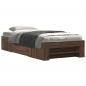 Preview: Bettgestell ohne Matratze Braun Eiche 100x200 cm Holzwerkstoff
