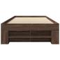 Preview: Bettgestell ohne Matratze Braun Eiche 100x200 cm Holzwerkstoff