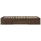 Preview: Bettgestell ohne Matratze Braun Eiche 100x200 cm Holzwerkstoff