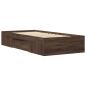 Preview: Bettgestell ohne Matratze Braun Eiche 100x200 cm Holzwerkstoff