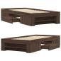 Preview: Bettgestell ohne Matratze Braun Eiche 100x200 cm Holzwerkstoff