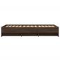 Preview: Bettgestell ohne Matratze Braun Eiche 100x200 cm Holzwerkstoff
