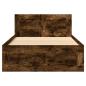 Preview: Bettgestell mit Kopfteil Räuchereiche 100x200 cm Holzwerkstoff