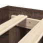 Preview: Bettgestell Braun Eichen-Optik 200x200 cm Holzwerkstoff