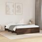 Preview: ARDEBO.de - Bettgestell ohne Matratze Braun Eiche 150x200 cm Holzwerkstoff