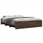 Preview: Bettgestell ohne Matratze Braun Eiche 150x200 cm Holzwerkstoff