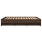 Preview: Bettgestell ohne Matratze Braun Eiche 150x200 cm Holzwerkstoff