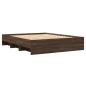Preview: Bettgestell ohne Matratze Braun Eiche 150x200 cm Holzwerkstoff
