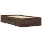 Preview: Bettgestell ohne Matratze Braun Eiche 90x200 cm Holzwerkstoff