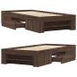 Preview: Bettgestell ohne Matratze Braun Eiche 90x200 cm Holzwerkstoff