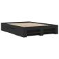 Preview: Bettgestell Schwarz 140x190 cm Holzwerkstoff