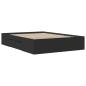 Preview: Bettgestell Schwarz 140x190 cm Holzwerkstoff