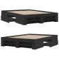 Preview: Bettgestell Schwarz 140x190 cm Holzwerkstoff