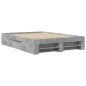 Preview: Bettgestell Betongrau 135x190 cm Holzwerkstoff