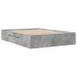 Preview: Bettgestell Betongrau 135x190 cm Holzwerkstoff