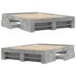 Preview: Bettgestell Betongrau 135x190 cm Holzwerkstoff