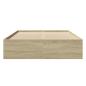 Preview: Bettgestell Sonoma-Eiche 135x190 cm Holzwerkstoff