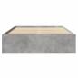 Preview: Bettgestell Betongrau 140x190 cm Holzwerkstoff