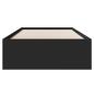 Preview: Bettgestell Schwarz 90x190 cm Holzwerkstoff