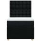 Preview: Boxspringbett mit Matratze Schwarz 80x200 cm Stoff