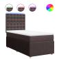 Preview: Boxspringbett mit Matratze Dunkelbraun 80x200 cm Stoff