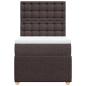 Preview: Boxspringbett mit Matratze Dunkelbraun 80x200 cm Stoff
