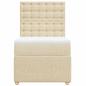 Preview: Boxspringbett mit Matratze Creme 80x200 cm Stoff