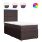 Preview: Boxspringbett mit Matratze Dunkelbraun 90x200 cm Stoff