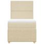 Preview: Boxspringbett mit Matratze Creme 90x200 cm Stoff